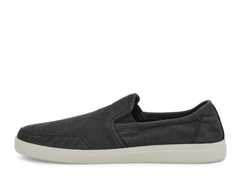 Sanuk Vagabond Slip On Sneaker Wash Vegan Men's Shoes Black | Canada 195MQZ